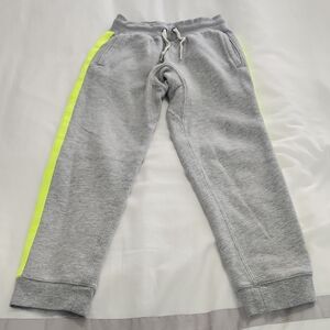 GAP Kids Gray Joggers with Bright Yellow Accent